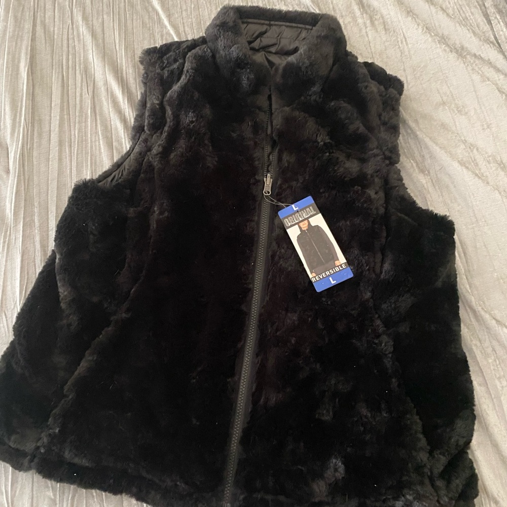Womens Reversible Fur Vest, brand new, tags attached
